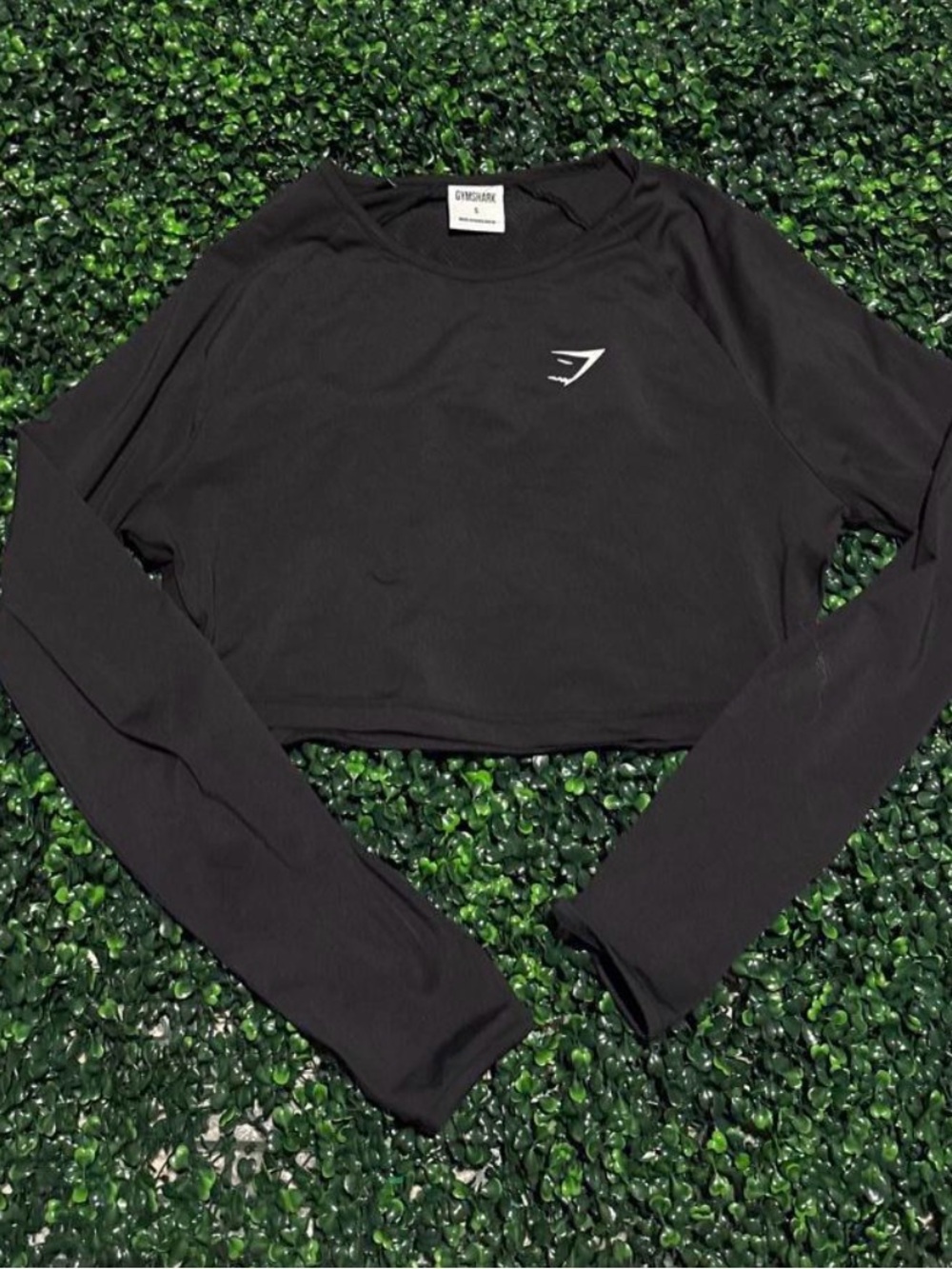 Gymshark Black Cropped Performance Top